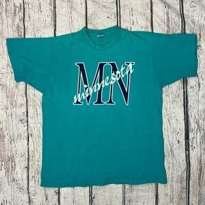 Vintage Minnesota Travel Tourism Vacation 1990s Graphic Tshirt Mens